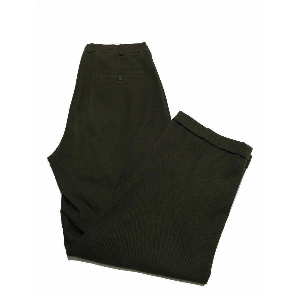 Brooks Brothers Elliot Dress Pants 35x30 Actual 34x29 Brown Pleated Cuff Mens